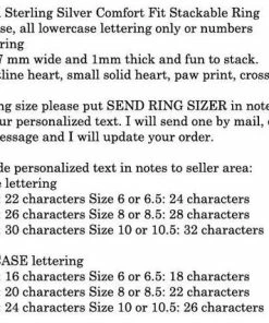 Onlineamericanstore Custom Name Ring, Ring With Names, Personalized Ring, Stacking Name Ring, Sterling Silver Ring, Mom Ring, Silver Ring 19 Onlineamericanstore Custom Name Ring, Ring With Names, Personalized Ring, Stacking Name Ring, Sterling Silver Ring, Mom Ring, Silver Ring