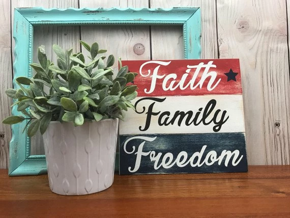 Online American Store Patriotic Decorations, Americana Decor, Wooden American Flag, American Flag Wall Art, American Flag Decor, Faith Family Freedom Wood Sign Wall Decor & Art 3 Online American Store Patriotic Decorations, Americana Decor, Wooden American Flag, American Flag Wall Art, American Flag Decor, Faith Family Freedom Wood Sign Wall Decor & Art