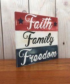 Online American Store Patriotic Decorations, Americana Decor, Wooden American Flag, American Flag Wall Art, American Flag Decor, Faith Family Freedom Wood Sign Wall Decor & Art 14 Online American Store Patriotic Decorations, Americana Decor, Wooden American Flag, American Flag Wall Art, American Flag Decor, Faith Family Freedom Wood Sign Wall Decor & Art