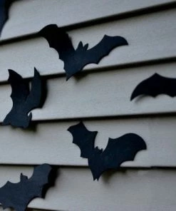 The American Store Bat Halloween Decoration- 16 Bats, Reusable Wall Decoration, Waterproof Indoor Or Outdoor Halloween, Foam Bats Halloween Decorations