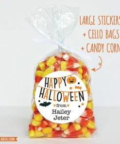 Chickabug Halloween Stickers - Happy Halloween Party Banners - Sheet Of 12 Or 24