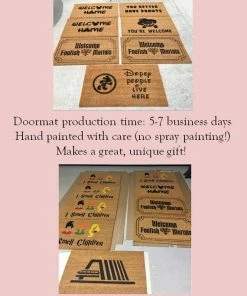 The American Store Halloween Decorations The Original Hocus Pocus Doormat, Sanderson Sisters Door Mat, I Smell Children, Disney Door Mat,MNSSHP, Disney Home Decor,Halloween Door Mat