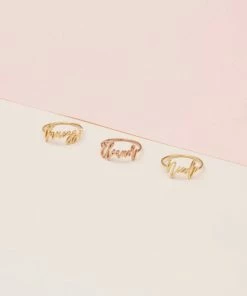 Onlineamericanstore Custom Name Accessories Custom Name Ring - Personalized Name Ring - Gold Name Ring - Minimal Name Jewelry - Custom Word Ring - Gold Personalized Word #PR04F146