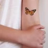 Onlineamericanstore Vintage Orange Butterfly Temporary Tattoo / Butterfly Accessoire / Butterfly Jewelry / Bohemian Temporary Tattoo / Boho Tattoo