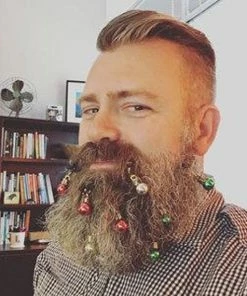 Onlineamericanstore Beardaments Beard Ornaments Ugly Christmas Party Christmas Ornament Beard Baubles Christmas Decoration Beard Art Beard Bling Pack Of 12