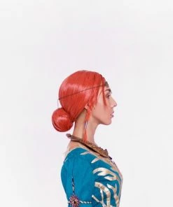 The American Store Triss Merigold Cosplay Green Dress Costume Diadem, The Witcher Charmed Sorceress, Charmer Halloween Costume From The Witcher 3 Halloween Women Costumes