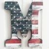 BetterLetterDesigns Wall Decor & Art 9” American Flag Wall Art, Rustic Decor, American Flag Letter, Letter Art, Gallery Wall, Hanging Letter, Decorated Letter, Wall Letter