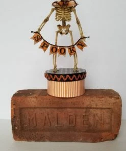MaldenMercantile Mr. Bones - Halloween Candy Container - Halloween Skeleton Trinket Box, Treat Box, Or Favor Box - Whimsical