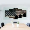 EdgyPatriots Rustic American Flag With Soldiers #2 - Army Rangers- Military Art- Patriotic Wall Art- Navy Seals- Army Wall Decor- US Marines