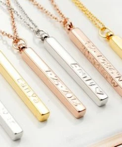 Onlineamericanstore Custom Name Accessories 3d Bar Necklace, Custom Bar Necklace, Coordinates Necklace, Name Necklace, Nameplates, Custom Name Vertical Necklace, Bridesmaid, Everyday 12 Onlineamericanstore Custom Name Accessories 3d Bar Necklace, Custom Bar Necklace, Coordinates Necklace, Name Necklace, Nameplates, Custom Name Vertical Necklace, Bridesmaid, Everyday