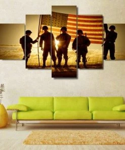 AmyzingCanvasArt The Brave American Flag Canvas Set, Canvas Wall Art, American Flag Wall Art, Patriotic Gifts, Military Gift, Home Wall Decor, US Flag Canvas Wall Decor & Art