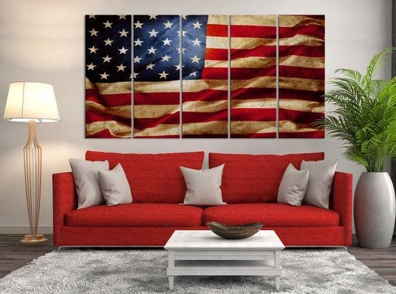 WorldMapArtPrint XLarge 5-Panel Wall Art Canvas Print, Black And White/Original Color American Flag Wall Art Canvas Print, Extra Large American Flag Canvas Wall Decor & Art 5 WorldMapArtPrint XLarge 5-Panel Wall Art Canvas Print, Black And White/Original Color American Flag Wall Art Canvas Print, Extra Large American Flag Canvas Wall Decor & Art