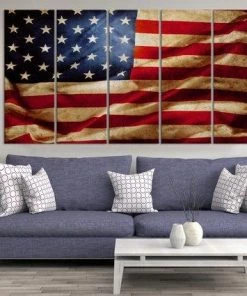 WorldMapArtPrint XLarge 5-Panel Wall Art Canvas Print, Black And White/Original Color American Flag Wall Art Canvas Print, Extra Large American Flag Canvas Wall Decor & Art 10 WorldMapArtPrint XLarge 5-Panel Wall Art Canvas Print, Black And White/Original Color American Flag Wall Art Canvas Print, Extra Large American Flag Canvas Wall Decor & Art