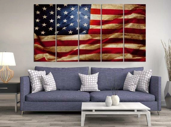 WorldMapArtPrint XLarge 5-Panel Wall Art Canvas Print, Black And White/Original Color American Flag Wall Art Canvas Print, Extra Large American Flag Canvas Wall Decor & Art 6 WorldMapArtPrint XLarge 5-Panel Wall Art Canvas Print, Black And White/Original Color American Flag Wall Art Canvas Print, Extra Large American Flag Canvas Wall Decor & Art