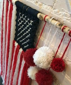 The American Store Macrame Wall Hanging,patriotic Decor,flags,American Flag,flag Decor,patriotic Art,fourth Of July Decor,fiber Art,army,navy,marines