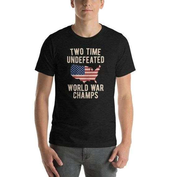ShockingStyles Two Time WW1 WW2 American Flag Champions Short-Sleeve Unisex T-Shirt Mens Clothing 10 ShockingStyles Two Time WW1 WW2 American Flag Champions Short-Sleeve Unisex T-Shirt Mens Clothing