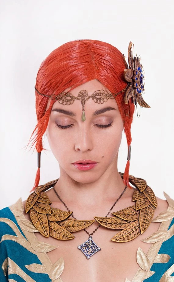 The American Store Triss Merigold Cosplay Green Dress Costume, The Witcher Charmed Sorceress, Charmer Halloween Costume From The Witcher 3 8 The American Store Triss Merigold Cosplay Green Dress Costume, The Witcher Charmed Sorceress, Charmer Halloween Costume From The Witcher 3