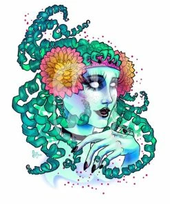 Onlineamericanstore Halloween Temporary Tekashi69 Tattoos Green Ghoul Print