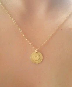 Onlineamericanstore Custom Name Accessories Custom Name Necklace, Nameplate Necklace, Personalized Necklace, Engraved Name, Monogram Necklace, Stamped Letter, Customized Gold Necklace