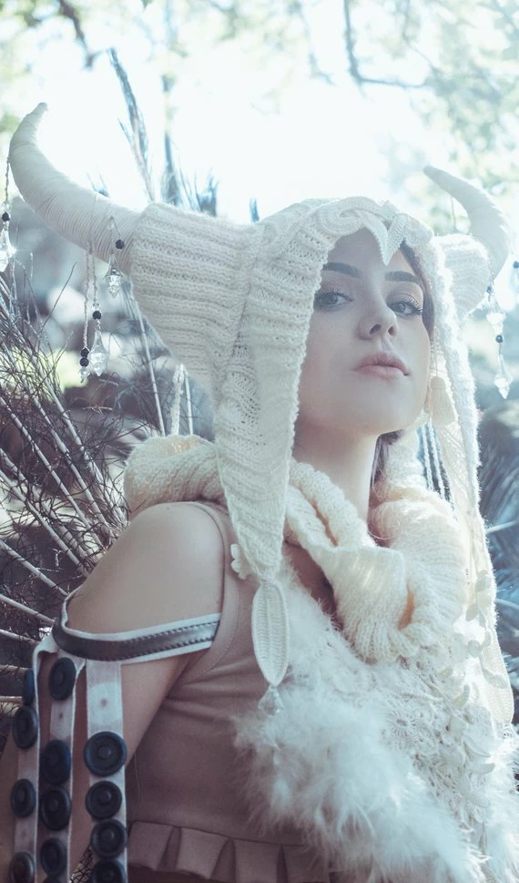 The American Store Burning Man Inspired White Queen Costume, Burning Man Womens White Queen Cosplay Outfit 8 The American Store Burning Man Inspired White Queen Costume, Burning Man Womens White Queen Cosplay Outfit