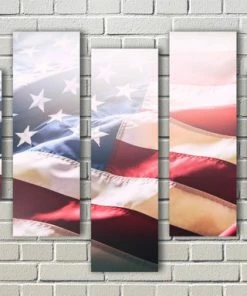 The American Store Wall Decor & Art American Flag Art Canvas Print. Stars And Stripes. USA Flag Canvas. Patriotic Wall Art. Wall Decor. Included Framed 1" Depth. Free Shipping