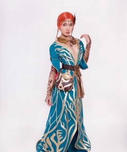 The American Store Triss Merigold Cosplay Green Dress Costume, The Witcher Charmed Sorceress, Charmer Halloween Costume From The Witcher 3