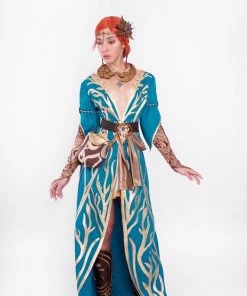 The American Store Triss Merigold Cosplay Green Dress Costume, The Witcher Charmed Sorceress, Charmer Halloween Costume From The Witcher 3
