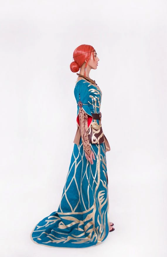 The American Store Triss Merigold Cosplay Green Dress Costume, The Witcher Charmed Sorceress, Charmer Halloween Costume From The Witcher 3 6 The American Store Triss Merigold Cosplay Green Dress Costume, The Witcher Charmed Sorceress, Charmer Halloween Costume From The Witcher 3