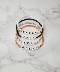Onlineamericanstore Name Bracelet, Initial Bracelet, Custom Name Bracelet, Name Bead Bracelet, Friendship Bracelet, Personalized Name Bracelet, Couples Bracelet Custom Name Accessories