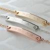 Onlineamericanstore Engraved Name Bar Bracelets, Personalized Bar Bracelet, Bracelet With Name, Monogram Initial Bracelet, Personalized Wedding Gifts