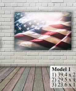 The American Store Wall Decor & Art American Flag Art Canvas Print. Stars And Stripes. USA Flag Canvas. Patriotic Wall Art. Wall Decor. Included Framed 1" Depth. Free Shipping