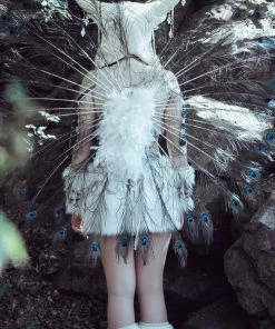 The American Store Burning Man Inspired White Queen Costume, Burning Man Womens White Queen Cosplay Outfit 15 The American Store Burning Man Inspired White Queen Costume, Burning Man Womens White Queen Cosplay Outfit