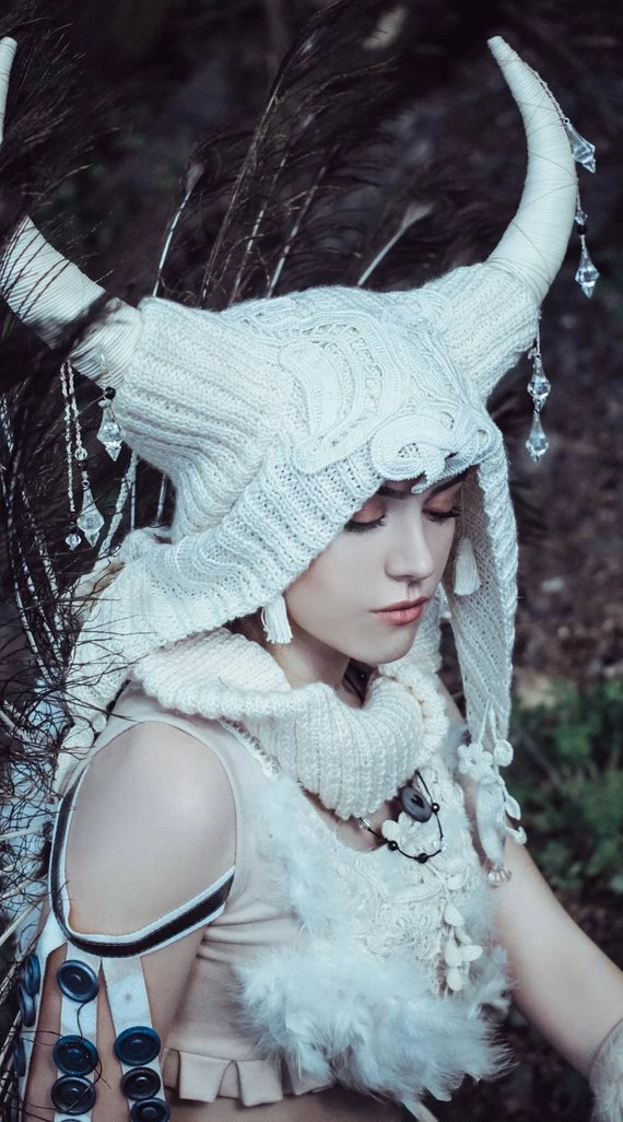 The American Store Burning Man Inspired White Queen Costume, Burning Man Womens White Queen Cosplay Outfit 7 The American Store Burning Man Inspired White Queen Costume, Burning Man Womens White Queen Cosplay Outfit