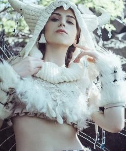 The American Store Burning Man Inspired White Queen Costume, Burning Man Womens White Queen Cosplay Outfit 19 The American Store Burning Man Inspired White Queen Costume, Burning Man Womens White Queen Cosplay Outfit