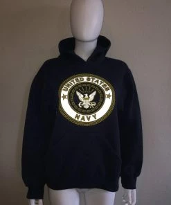 ATELIERVINTAGESHOP Mens Clothing 50% Off Closing SALE US United States Navy Sweatshirt Hoodie Sweat Shirt Small