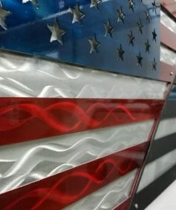 The American Store Aluminum American Flag, Thin Blue Line Flag, American Patriot, Patriotic Wall Decor, Police Tribute, Made In America, Handmade