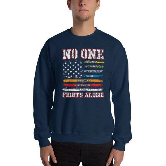 BoldNewRepublic Mens Clothing No One Fights Alone Flag Sweatshirt 4 BoldNewRepublic Mens Clothing No One Fights Alone Flag Sweatshirt