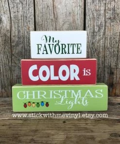 Onlineamericanstore Jingle Bell Blocks, Christmas Blocks, Reversible Blocks, Christmas Decor, Holiday Decor, Wood Blocks, Christmas Decoration, Holiday Blocks