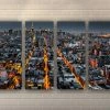 The American Store New York City Illuminated Avenues Night Aerial View. Multi Panel Wall Art Decor Canvas Print. Many Sizes Available. Wooden Frame Wall Decor & Art