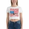 BoldNewRepublic RED American Flag Women’s Crop Tee