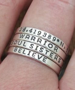 Onlineamericanstore Custom Name Ring, Ring With Names, Personalized Ring, Stacking Name Ring, Sterling Silver Ring, Mom Ring, Silver Ring 18 Onlineamericanstore Custom Name Ring, Ring With Names, Personalized Ring, Stacking Name Ring, Sterling Silver Ring, Mom Ring, Silver Ring