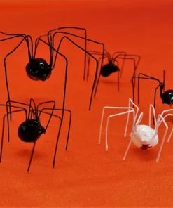 Online American Store Faux Black Widow Spider Variety Pack, Extra Large Black Widow, 3 Regular Black Widows, Albino Black Widow, Halloween Spider Decoration Pack