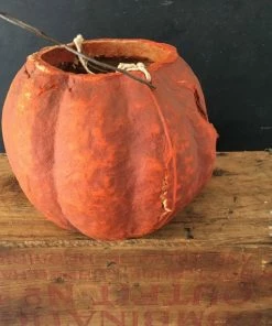 The American Store Antique Halloween Jack-o-lantern~pressed Paper Pulp ~1920s Original Paper Insert~ From MilkweedVintageHome