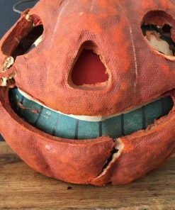 The American Store Antique Halloween Jack-o-lantern~pressed Paper Pulp ~1920s Original Paper Insert~ From MilkweedVintageHome