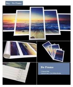 LinhBeo Wall Decor & Art 5 Panels American Flag Printed On Canvas Wall Art Picture For Home Décor, Contemporary Artwork, Split Canvases