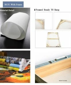 LinhBeo Wall Decor & Art 5 Panels American Flag Printed On Canvas Wall Art Picture For Home Décor, Contemporary Artwork, Split Canvases