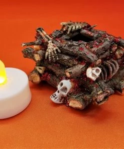 OldRaven Real Log Witch Fire, Halloween Prop, Miniature Log Fire, Halloween Decorative Fire, Tea Light, Flickering Log Flame, Creepy Display Decor 17 OldRaven Real Log Witch Fire, Halloween Prop, Miniature Log Fire, Halloween Decorative Fire, Tea Light, Flickering Log Flame, Creepy Display Decor