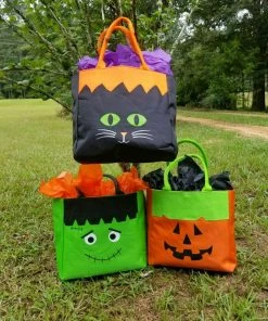 FletcherBayMonograms Halloween Bag, Trick Or Treat Bag, Frankenstein Bag, Pumpkin Bag, Girls Halloween Bag, Boys Halloween Bag, Halloween Tote, SHIPPING INCLUDED Halloween Gift Collection