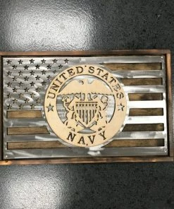 ZUGMONSTER US NAVY Metal And Wood Flag Wall Decor & Art