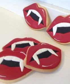 Baked Halloween Vampire Lip Cookies- 1 Dozen Halloween Costumes